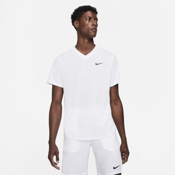 Nike Other - NikeCourt Dri-FIT Victory Men's Tennis Top, White/Black, XXL Short Sleeve Top